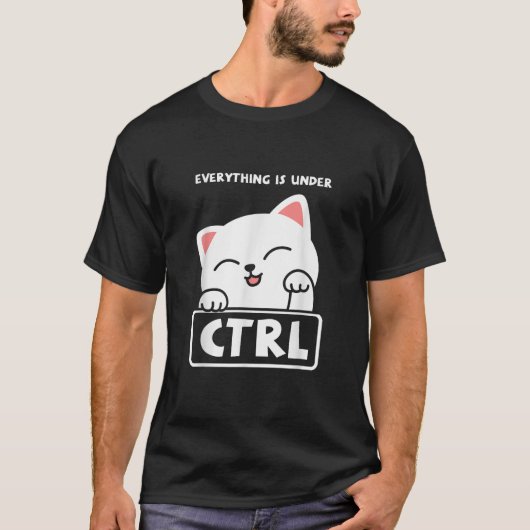 Lustige Katze Programmierer Entwickler Coder Compu T-Shirt (Vorderseite)
