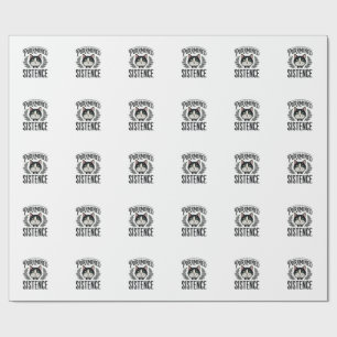 Lustige Katze Purrmined Sistence Vintage Grafik_1 Geschenkpapier