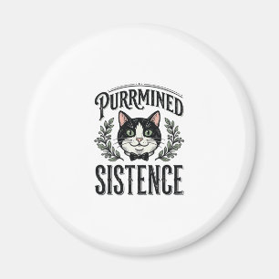 Lustige Katze Purrmined Sistence Vintage Grafik_1 Magnet