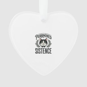 Lustige Katze Purrminierte Existenz Vintage Grafik Ornament