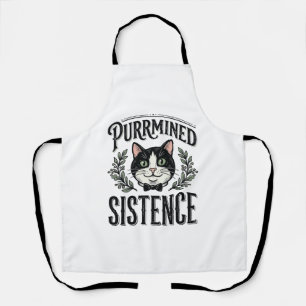 Lustige Katze Purrminierte Existenz Vintage Grafik Schürze