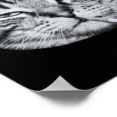 Lustige Katze raucht Zigarette Tabby-Katze Meme Br Poster (Ecke)
