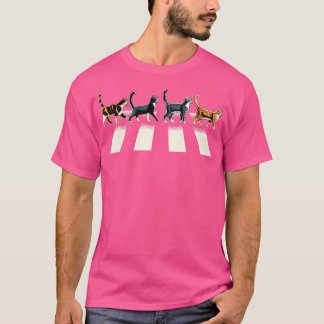 Lustige Katze Rock And Roll Musik T-Shirt
