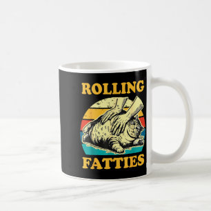 Lustige Katze rollt Fatties für Männer Frauen Kaffeetasse