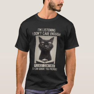 Lustige Katze Sarkasmus Introvertierter Humor Stil T-Shirt