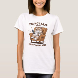 Lustige Katze Sarkastisch Frech Faul T-Shirt