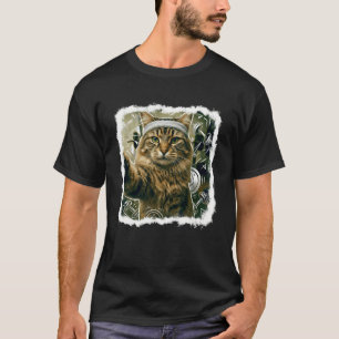 Lustige Katze Selfie Fitnessstudio Workout Gewicht T-Shirt