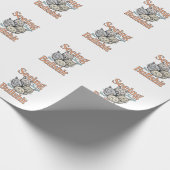 Lustige Katze sieht durch Ihr Vintage-Des Geschenkpapier (Ecke)