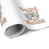 Lustige Katze sieht durch Ihr Vintage-Des Geschenkpapier (Rolleneckpunkt)