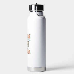 Lustige Katze sieht durch Ihr Vintage-Des Trinkflasche