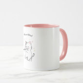 Lustige Katze spielt Flöte Tasse (VorderseiteRechts)