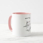 Lustige Katze spielt Flöte Tasse (Vorderseite Links)