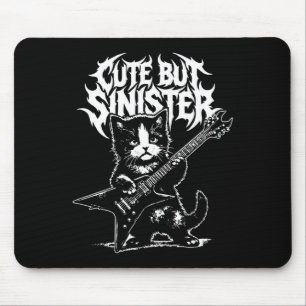 Lustige Katze spielt Gitarre Gitarrist Rock and Ro Mousepad