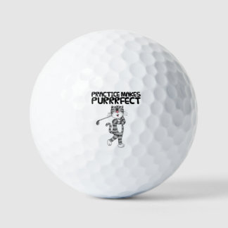 Lustige Katze spielt Golf (Driver), Golfer Golfball