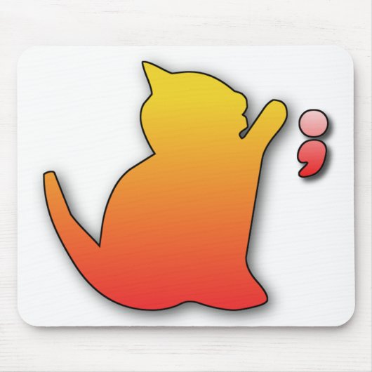 lustige Katze spielt Mousepad (Vorne)