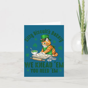 Lustige Katze St. Patrick's Day süße Kitty Kekse Karte