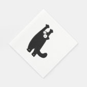 lustige Katze t Serviette (Ecke)
