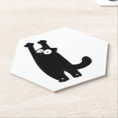 lustige Katze t Untersetzer (angewinkelt)