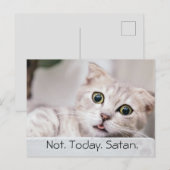 Lustige Katze Text Postkarte (Vorne/Hinten)