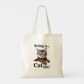Lustige Katze Tragetasche (Rückseite)