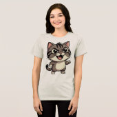 Lustige Katze - Tri-Blend Shirt (Vorderseite voll)