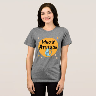 lustige Katze Tri-Blend Shirt