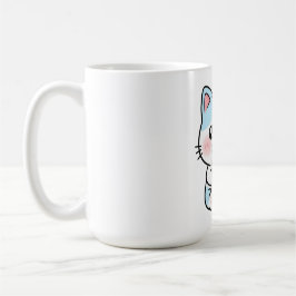 Lustige Katze trinkt ein süßes Getränk Kaffeetasse