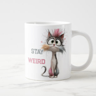Lustige Katze über 50 Alterung Jumbo-Tasse