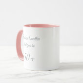 Lustige Katze über 50  Tasse (Vorderseite Links)