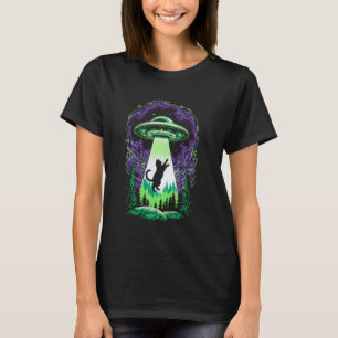Lustige Katze UFO Außerirdische Katze Mama Katze P T-Shirt