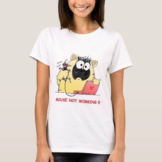Lustige Katze und Maus T-Shirt (Vorderseite)