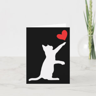 Lustige Katze Valentinstag Süßes Herz Katzenliebha Karte