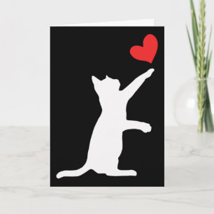Lustige Katze Valentinstag Süßes Herz Katzenliebha Karte