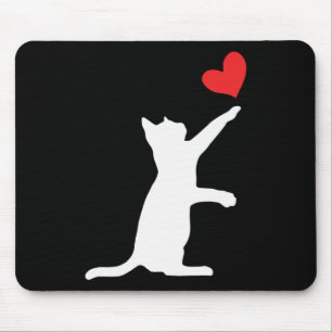 Lustige Katze Valentinstag Süßes Herz Katzenliebha Mousepad