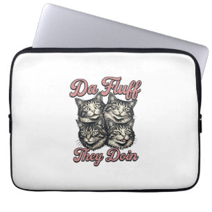 Lustige Katze Vintage Gravur Da Fluff They Doin De Laptopschutzhülle