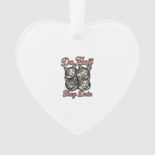 Lustige Katze Vintage Gravur Da Fluff They Doin De Ornament