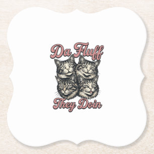 Lustige Katze Vintage Gravur Da Fluff They Doin De Untersetzer