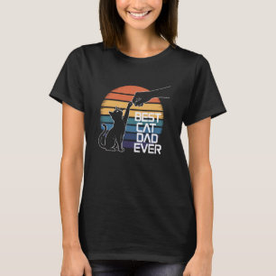Lustige Katze Vintage Retro Daddy Bump Faust Beste T-Shirt