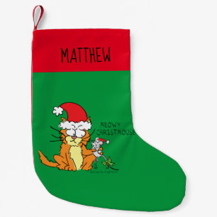 Lustige Katze Weihnachten Cartoon Süße Maus Kleiner Weihnachtsstrumpf