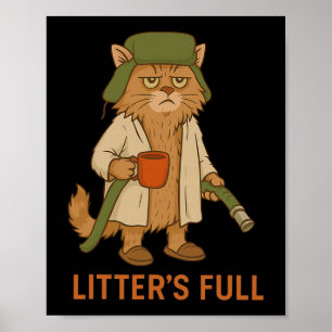 Lustige Katze Weihnachten, Wurf Vollkatze  Poster