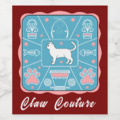 lustige Katze Weinetikett (Einzelnes Label)