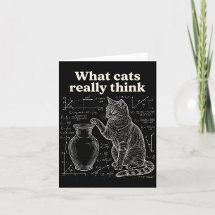 Lustige Katze Wissenschaft Humor Was Katzen Denken Karte