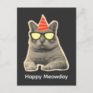 Lustige Katze zum Geburtstag Postkarte