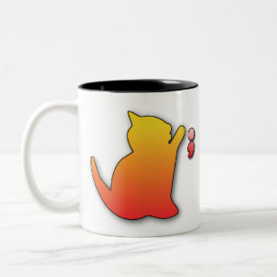 lustige Katze Zweifarbige Tasse