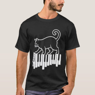 Lustige Katzen auf Klaviertasten Musikliebhaber Ha T-Shirt