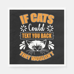 Lustige Katzen Besitzer Katze Lustige Designs Serviette