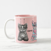 Lustige Katzen-beste Freund-für immer Tasse (Links)