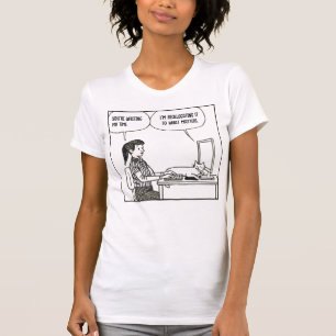 Lustige Katzen Büroarbeit Humor Corporate Cartoon T-Shirt