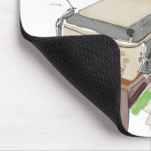 Lustige Katzen-Cartoon-Mausunterlage Mousepad (Ecke)