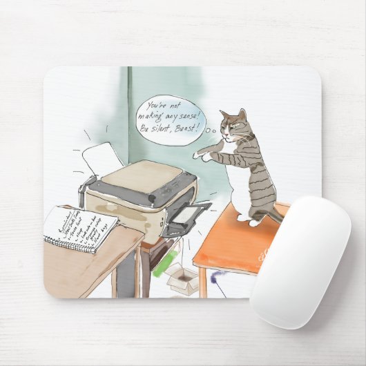 Lustige Katzen-Cartoon-Mausunterlage Mousepad (Mit Mouse)